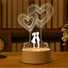 Romantic Love 3D Acrylic Led Lamp for Home Children's Night Light Table Lamp Birthday Party Decor Christmas Gifts Bedside Lamp