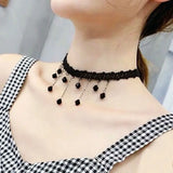 lace necklace choker women neckband Accessories White Lace Necklace Choker Women's Clavicle Chain Tassel Colla lace collar