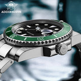 ADDIESDIVE Stainless Steel Watch Men's European and American Business Leisure Quartz Watch Waterproof Outdoor Sports Watch