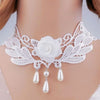 lace necklace choker women neckband Accessories White Lace Necklace Choker Women's Clavicle Chain Tassel Colla lace collar