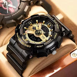 Youth Sport Digital Watch Men Shockproof Waterproof Dual Wristwatches LED  Alarm Clock Mens Watches Cool