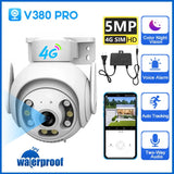 5MP Camera 4G SIM Card IP Security Cameras Outdoor 360 PTZ Smart home Security Protection Auto Tracking Video Surveillance