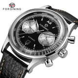 FORSINING Design Luxury Replica Automatic Movement pilot Man Watch Mechanical Genuine Leather Wristwatches Elegant Male Clock