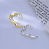 Solid 925 Sterling Silver Women's New Jewelry Fashion Heart Hoop Earrings XY0186