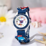 Fun Cartoon Car Themed Children Watches Cartoon Watches Silicone Quartz Wristwatch Birthday Gift Kid Girl Boy Watch Reloj