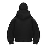 Y2k Retro Fashion Double Layer Hoodies Hip Hop Ninja Street Zipper Hoodie Balaclava Gothic Autumn Winter Tracksuit Sweatshirt