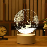 Romantic Love 3D Acrylic Led Lamp for Home Children's Night Light Table Lamp Birthday Party Decor Christmas Gifts Bedside Lamp