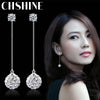 CHSHINE New Arrival Fashion Shambhala Crystal 925 Sterling Silver Ladies Long Tassel Drop Earrings Jewelry Birthday Gift Women