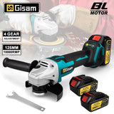 Gisam 125MM Brushless Electric Angle Grinder Variable Speed M14 Cutting Machine Woodworking Power Tool for Makita 18v Battery