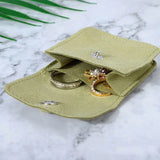 Small Portable Rings Bracelets For Women Men Botton Packaging Snap Bags Velvet Pouch Jewelry Purse Bags Gift Packaging