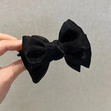 Elegant Bow Pill Head Hair Clip for Women Korean Temperament Grip Clip Ponytail Braid Clip Fashion Girls Hair Accessories