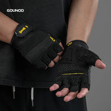 GOUNOD Sports Fitness Half-finger Gloves Thickened Non-slip Wear-resistant Palm Sports Handguards Lifting Equipment Palm Guard