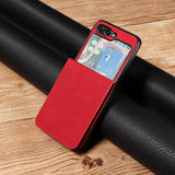 For Samsung Galaxy Z Flip 5 4 Magnetic Leather Flip Card Wallet Stand Case Cover