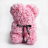 Valentine'S Day Gift Rose Bear Eternal Flower Rose Teddy Bear PE Foam Bear 25Cm Valentines Day