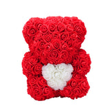 Valentine'S Day Gift Rose Bear Eternal Flower Rose Teddy Bear PE Foam Bear 25Cm Valentines Day