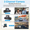 Car DVR Camera 3 Camera Lens Car DVR Dual Lens Camera 1080P HD Dash Camera Video Recorder 24H Parking Monitoring Dashcam