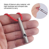 Titanium Whistle Camping Hiking Whistle with Lanyard Backpacking Survival Whistle for Outdoor Survival Camping Hiking Exploring