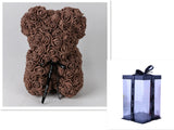 Valentine'S Day Gift Rose Bear Eternal Flower Rose Teddy Bear PE Foam Bear 25Cm Valentines Day