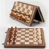 Magnetic Wooden Folding Chess Set Game Board 39Cm*39Cm Interior Storage Adult Kids Gift Family Game Chess Board