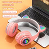 P91H,Cute Cat Ears BT Wireless Headphone Com Mic E Flash Light, Capacete De Música Estéreo LED, Fone De Ouvido Dobrável, Present