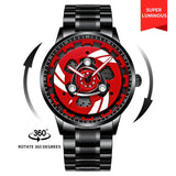 For NEKTOM VIP Client Steel Strap Spinning Luminous Car Wheel Watch