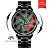 For NEKTOM VIP Client Steel Strap Spinning Luminous Car Wheel Watch