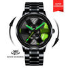 For NEKTOM VIP Client Steel Strap Spinning Luminous Car Wheel Watch