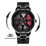 For NEKTOM VIP Client Steel Strap Spinning Luminous Car Wheel Watch